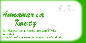 annamaria kmetz business card